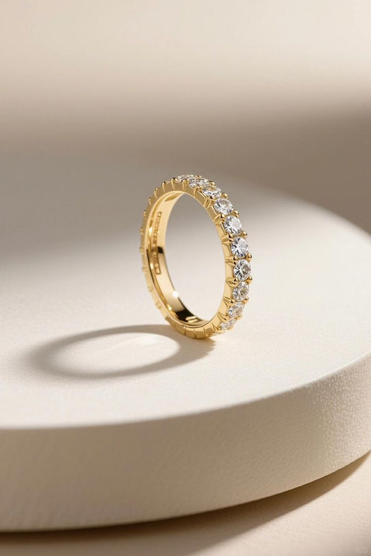 Gold Pavé Eternity Ring