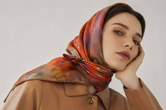 Burnt Orange Printed Scarf